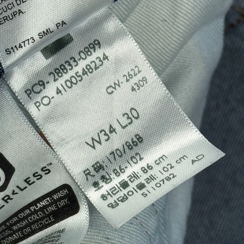 Levis Jeans Mens 34‎ Dark Blue 512 Wash Denim Slim Taper Premium Zip Fly Classic